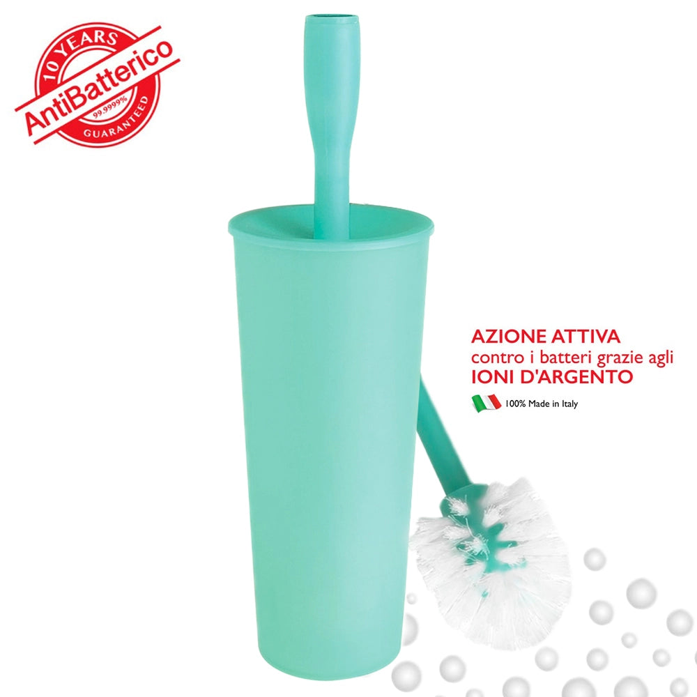 Porta scopino bagno verde con tecnologia silver safe antibatterico