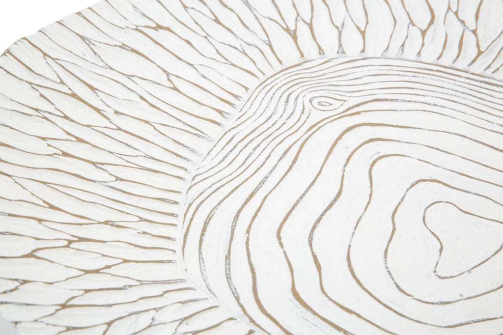 Piatto Svuota Tasche 37x6x34 cm in Poliresina Bianco