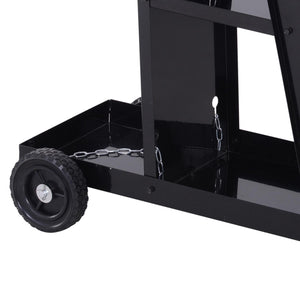 Carrello Porta Utensili Attrezzi a 3 Ripiani 4 Ruote Max 50kg Nero 71x70x39 cm
