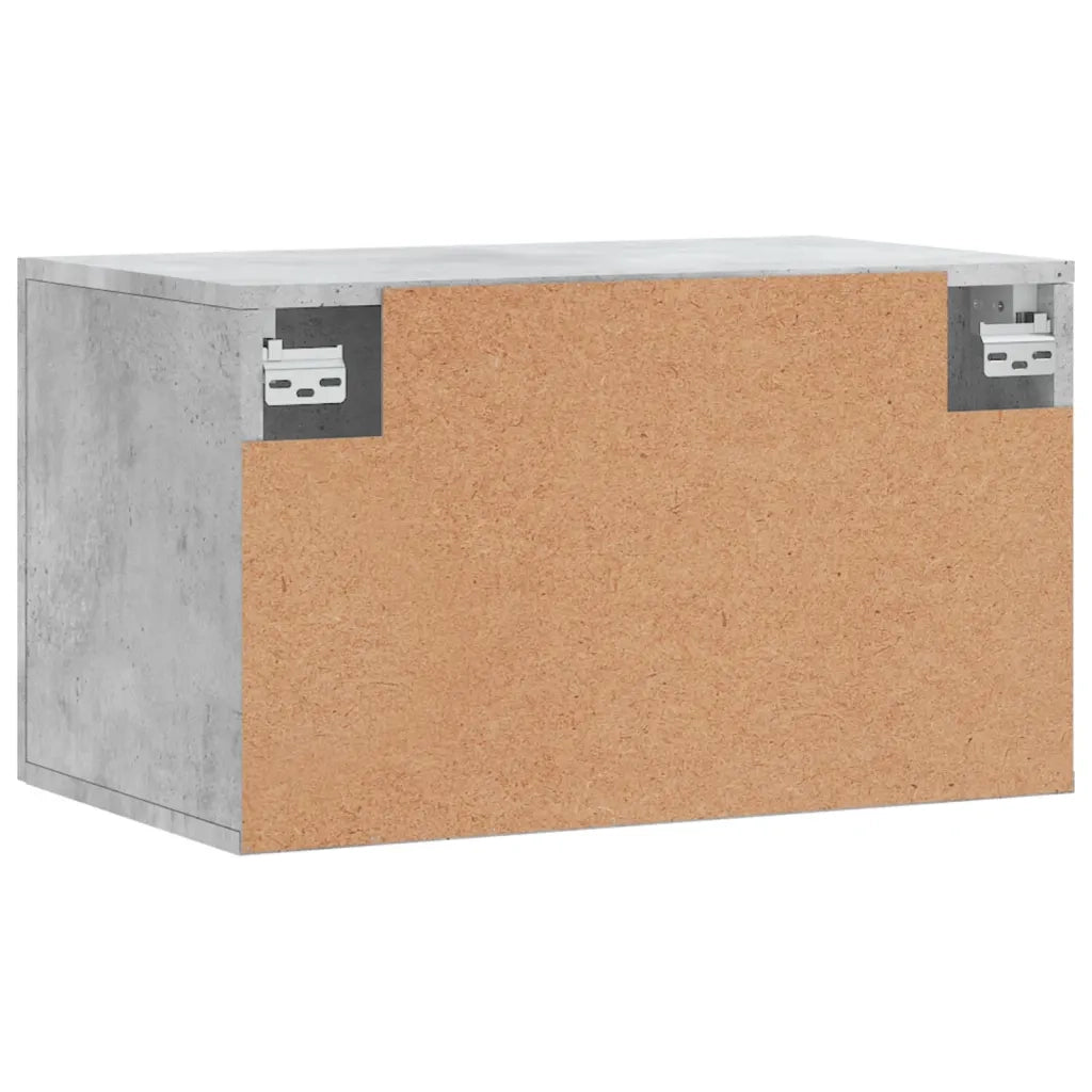 Armadietto a Muro | Mobile a Parete Grigio Cemento 60x36,5x35 cm Legno Multistrato