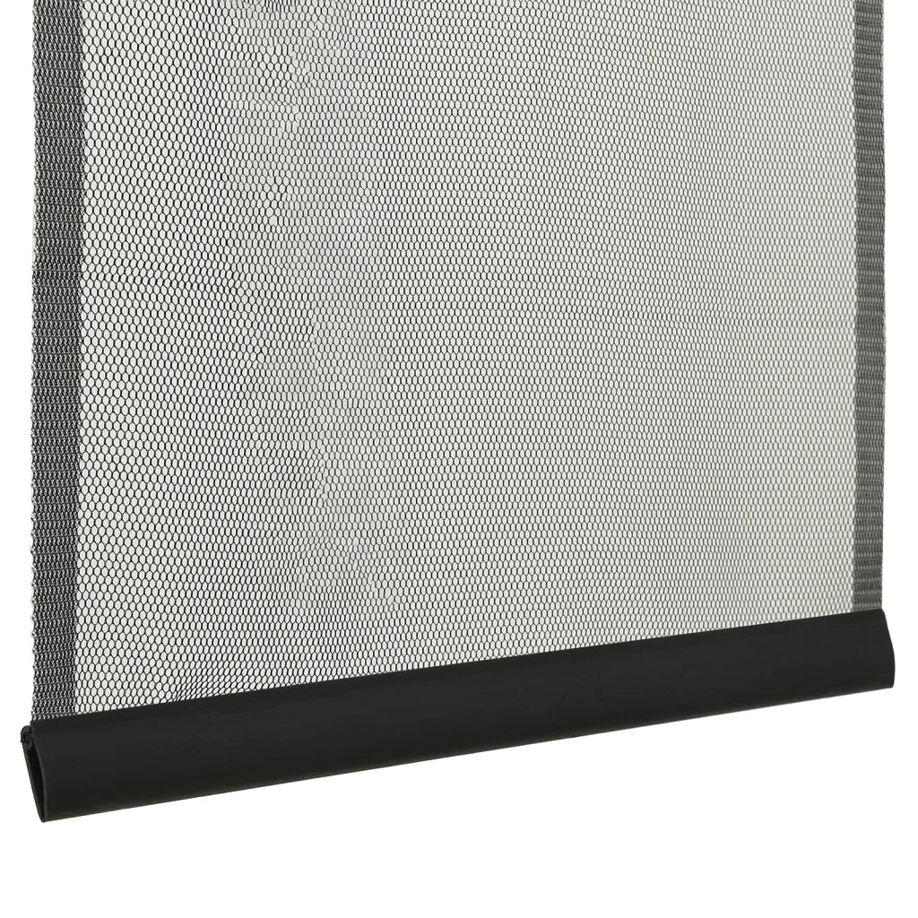 Zanzariera per Porta con 5 Sezioni a Rete Nera 120x240 cm 148711