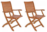 Set 2 Sedie da Giardino 55x64x94h cm con Braccioli Noemi