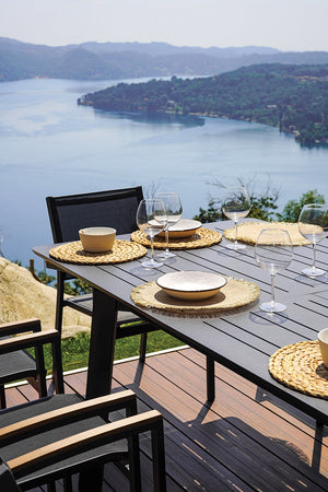 Tavolo Allungabile da Giardino 200/300x102x75 cm Porto Ercole in Alluminio Antracite