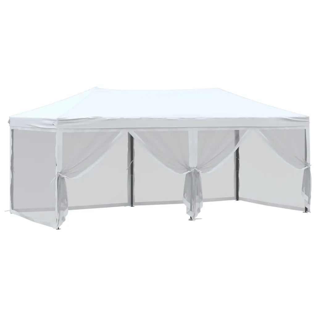 Tenda per Feste Pieghevole con Pareti Laterali Bianco 3x6 m 93552