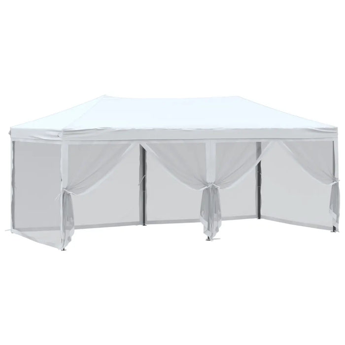 Tenda per Feste Pieghevole con Pareti Laterali Bianco 3x6 m 93552