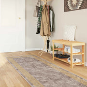 Runner Tappeto MARSA Grigio 80 x 400 cm Poliestere e PVC 42023356