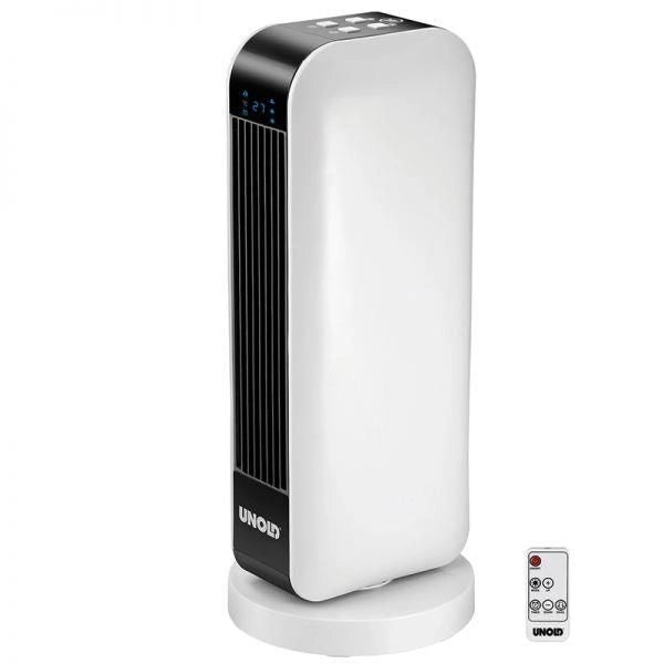 Unold 86430 stufetta elettrica Interno Nero, Bianco 2000 W Riscaldatore ambiente elettrico con ventilatore