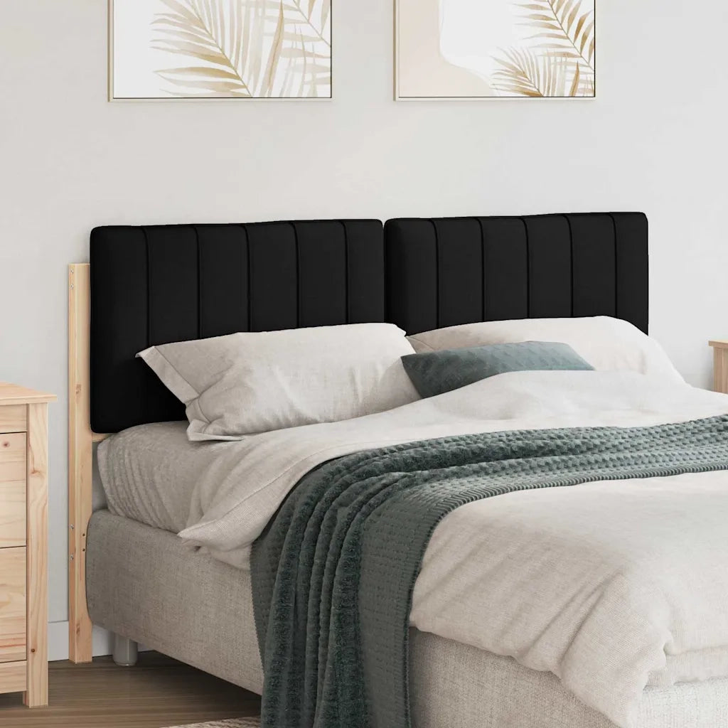 Testiera imbottita Marrone e Nero 135 cm Pino massello 880185