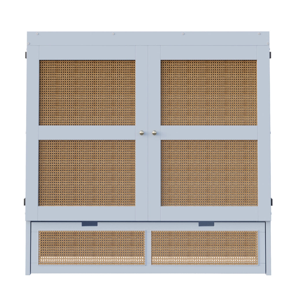 Letto a scomparsa 140x200 cm salvaspazio in legno