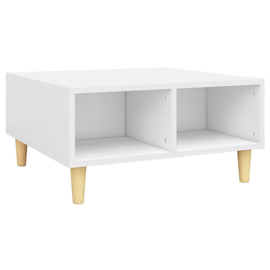 Tavolino da Salotto Bianco 60x60x30 cm in Legno Multistrato cod mxl 13057