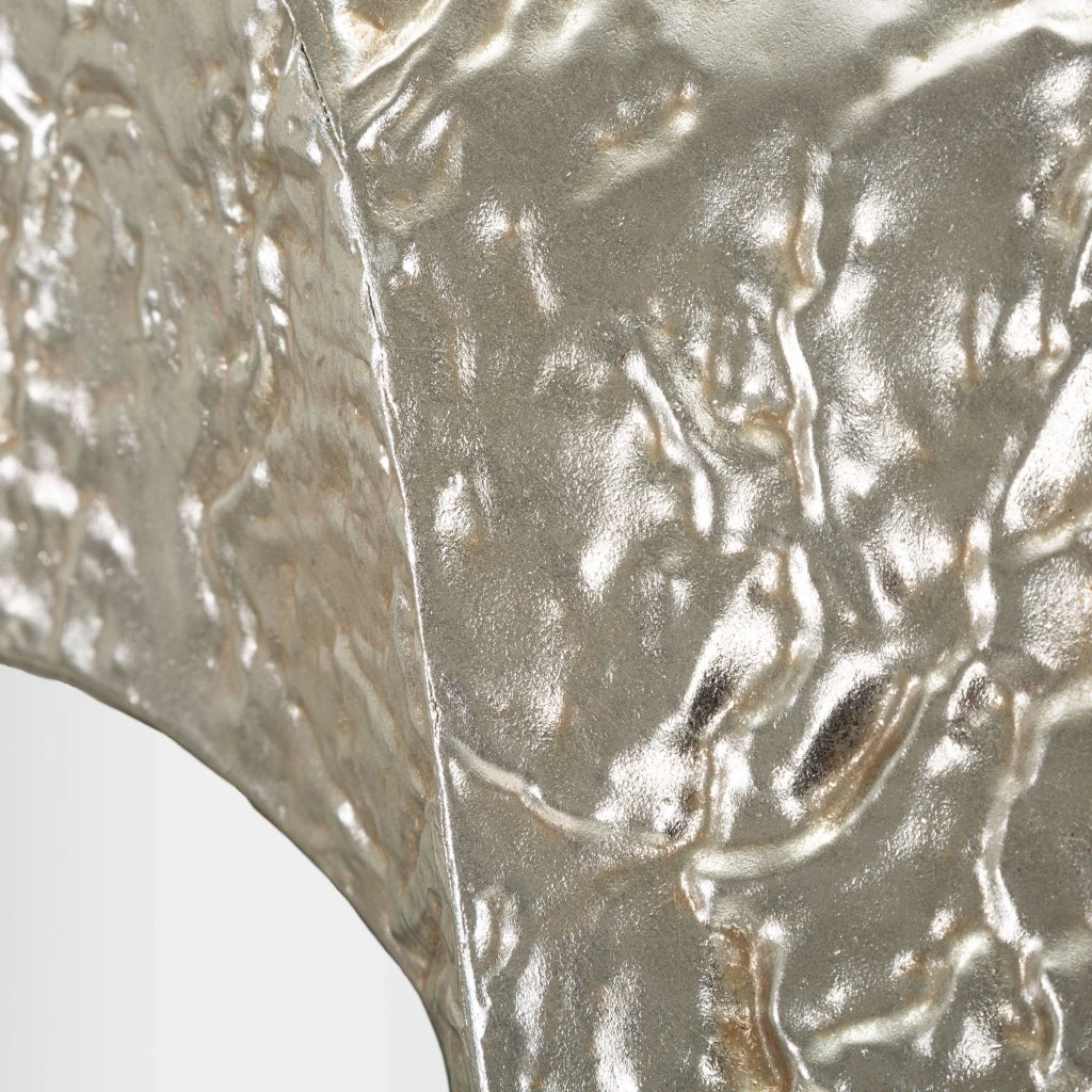 Daga, Specchio Cornice Effetto Materico, 88x128h cm Argento