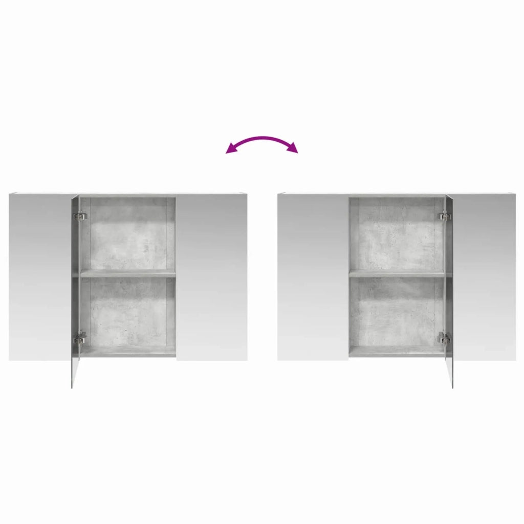 Mobiletto per specchio da bagno con lo scaffale Grigio cemento