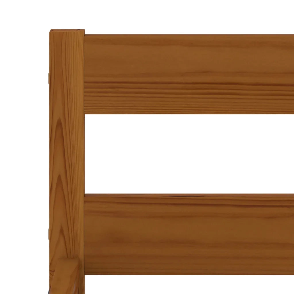 Giroletto senza Materasso Ambrato Legno Massello Pino 90x200 cm 283208