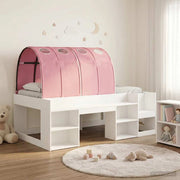 Letto con Tunnel 3 pz Bianco e Rosa Legno ingegnerizzato 3423620