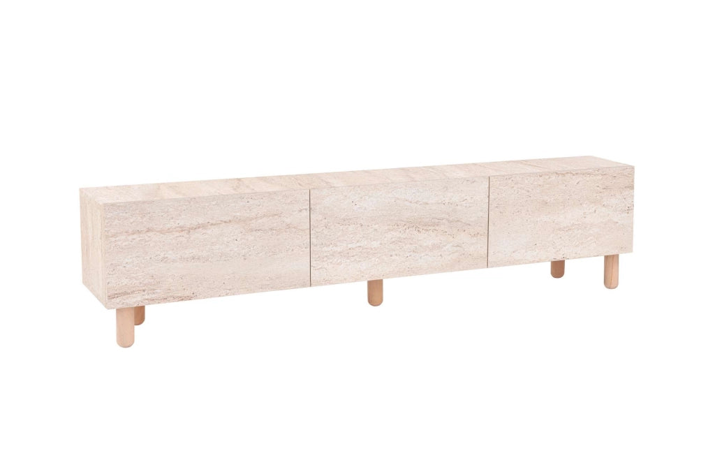 Porta TV in legno "Alvin" - 180 x 31 x 42 cm - Beige