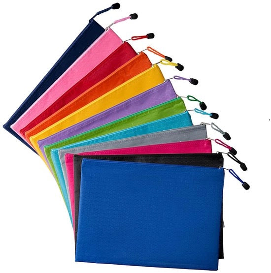 Documentetasciuffia multifunzione - Tasca di archiviazione - 12 colori - Impermeabile - Tessuto Oxford