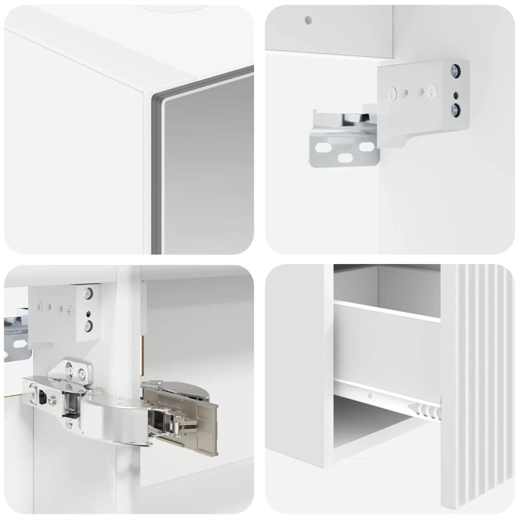 Set di Armadi da Bagno 5 pcs Bianco 43 x 16 x 62,5 cm 3406279