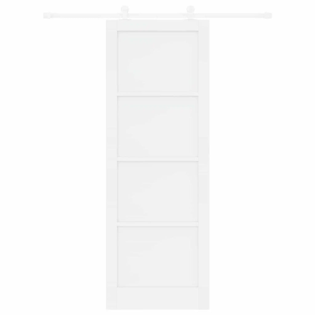 Porta scorrevole Bianco 83 x 232 cm Legno Massello di Pino