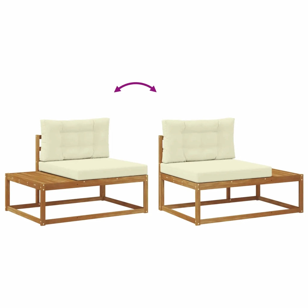 Divano da Giardino-Divano Esterno Finale con cuscino Naturale 115 x 83 x 73 cm 601522