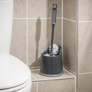 Borsa da bagno 2 in 1 con supporto - Anti slip - Grafite metallico - Elevata igiene - Moderno - 17 x 14 x 43 cm