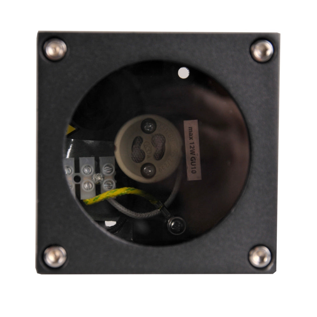 Plafoniera esterna Polux MORIS GU10 nera in alluminio IP54