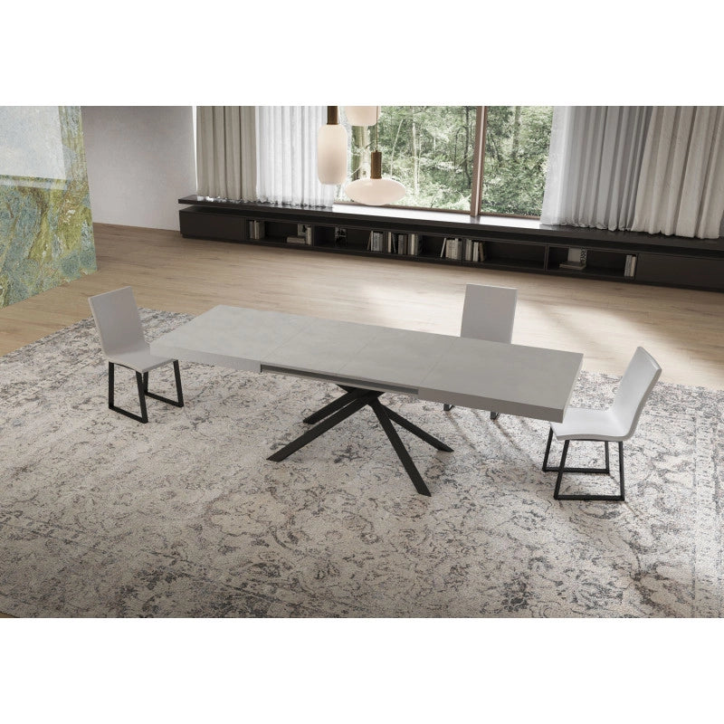Tavolo allungabile 160/264x90 cm Niket telaio Antracite - Cashmere