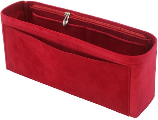 Organizzatore di portafoglio, tas organizzatore in pelle, forma di borsa a mano, materiale in pelle, tas morbido e non dannoso (rosso, sottile, grande)