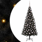 Albero di Natale | Decorazioni natalizie con 300 LED con supporto Nero 180 cm PVC