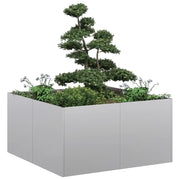 Fioriera-Vaso-Contenitore per Piante 80x80x40 cm in Acciaio Zincato