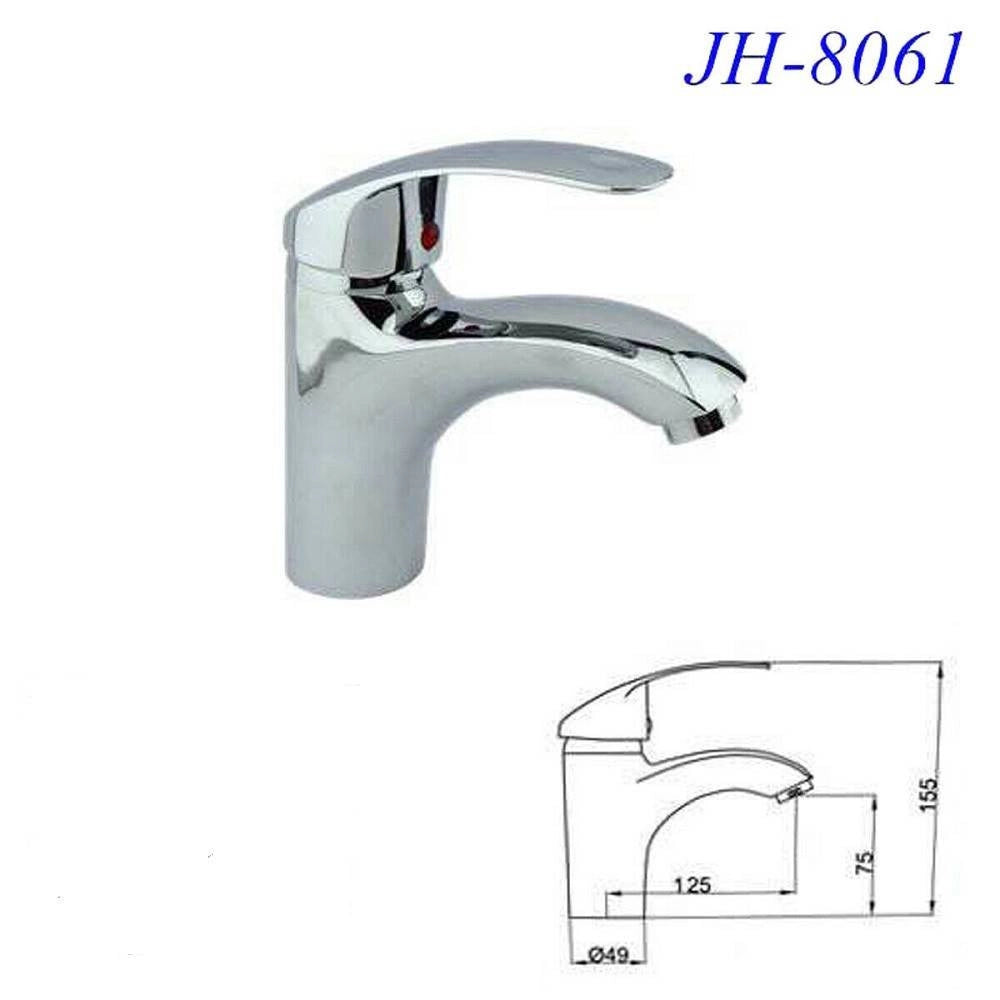 Trade Shop - Rubinetto Miscelatore Cromato Casa Bagno Lavabo Lavandino Kit Montaggio Jh-8061 -