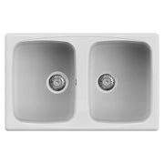 Lavello Elleci Incasso 2 vasche 79x50 Master 350 Granitek Bianco LGM35068