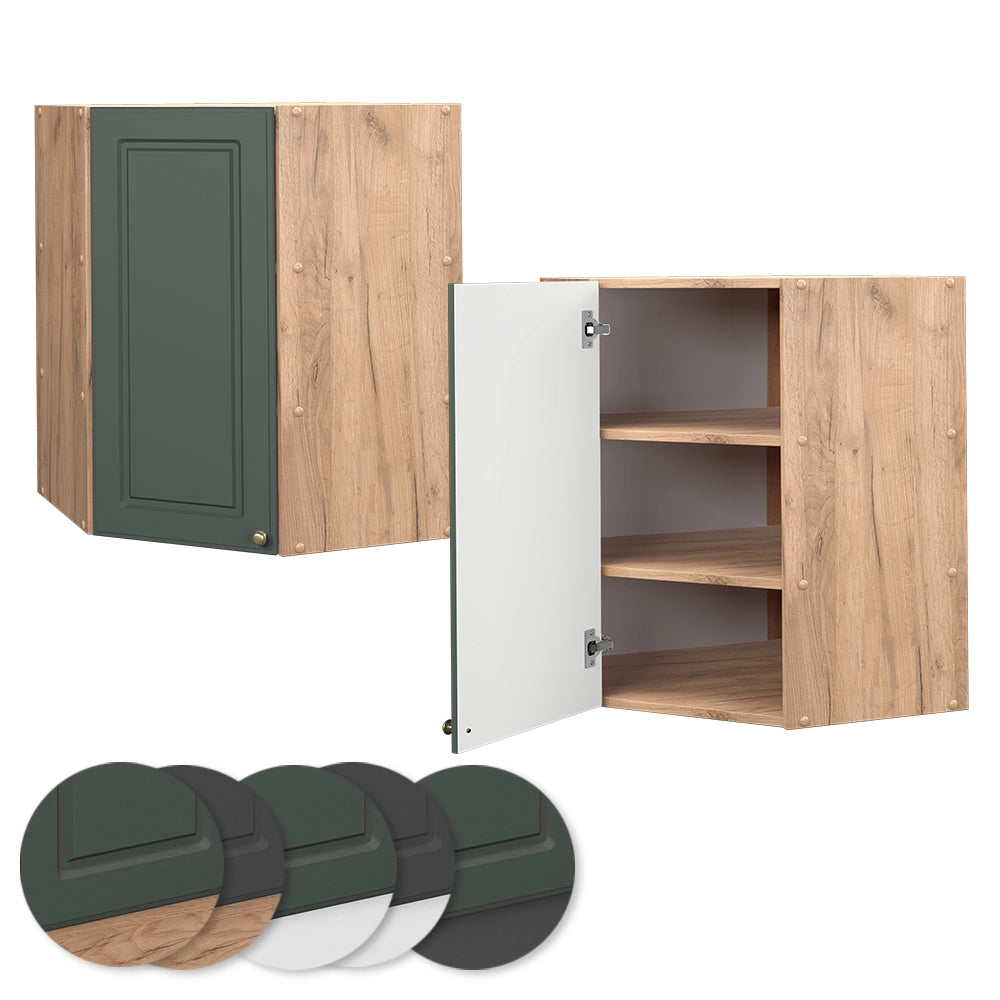 Vicco Mobile angolare da cucina Verde-oro Country House 57 cm