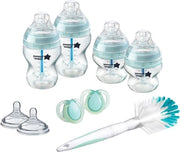 Set di flaconi avanzati per prevenzione delle coliche per neonati - 4 flaconi con 2 sifoni - flusso medio - tubo di ventilazione - prevenzione delle coliche