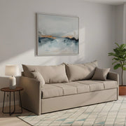Avellana, Divano Letto 3 Posti Sfoderabile Made in Italy, 205x86 cm Grigio Tortora
