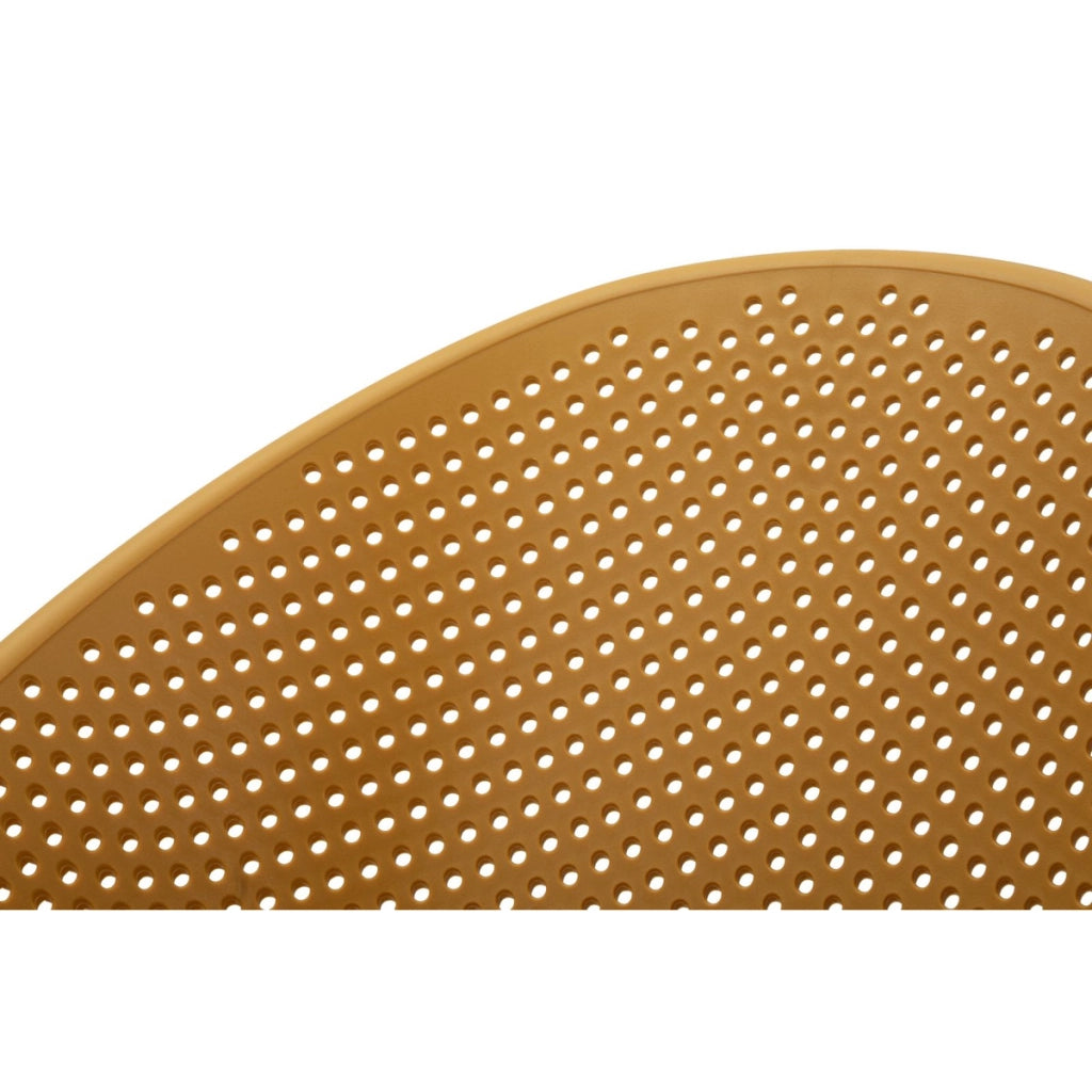 Set di 2 Sedie VKH1084, Giallo, Plastica, 59x59x83 cm