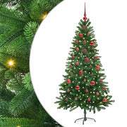 Albero di Natale | Decorazioni natalizie con 150 LED con supporto Verde 150 cm PE