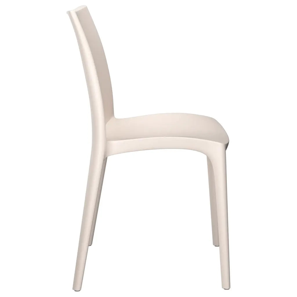 Sedie da Giardino 2 pz Crema 50x46x80 cm in Polipropilene 364733