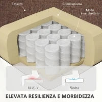 Poltrona Alzapersona Elettrica Reclinabile con Telecomando e Tasca in Tessuto, Marrone Scuro
