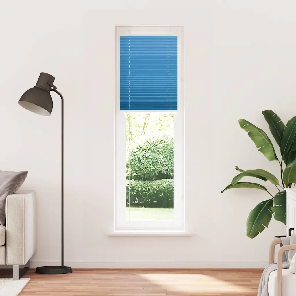Tenda Plissettata Blu 65x200 cm Larghezza Tessuto 64,4 cm 4015204