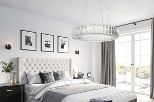 Plafoniera Led In Cristallo App1040-cp + Telecomando