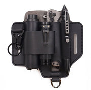 Organizzatore di cintura - Tasca cintura con multitool, portachiavi, porta penne e porta matite - Tasca cintura pratica per uomini - Nero