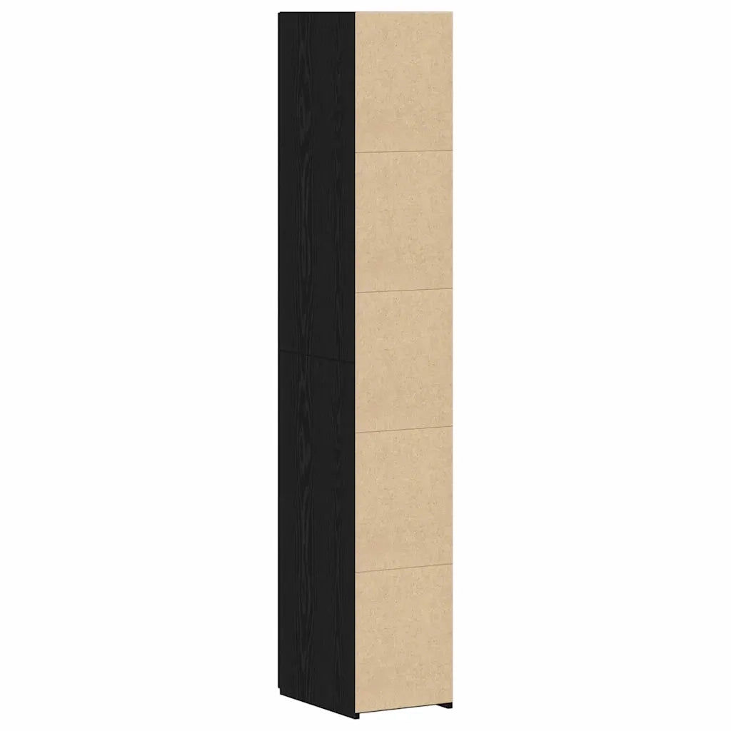 Credenza 2 pz | Madia | Buffet da pranzo | Armadio da pranzo Rovere Nero 30 x 42,5 x 185 cm