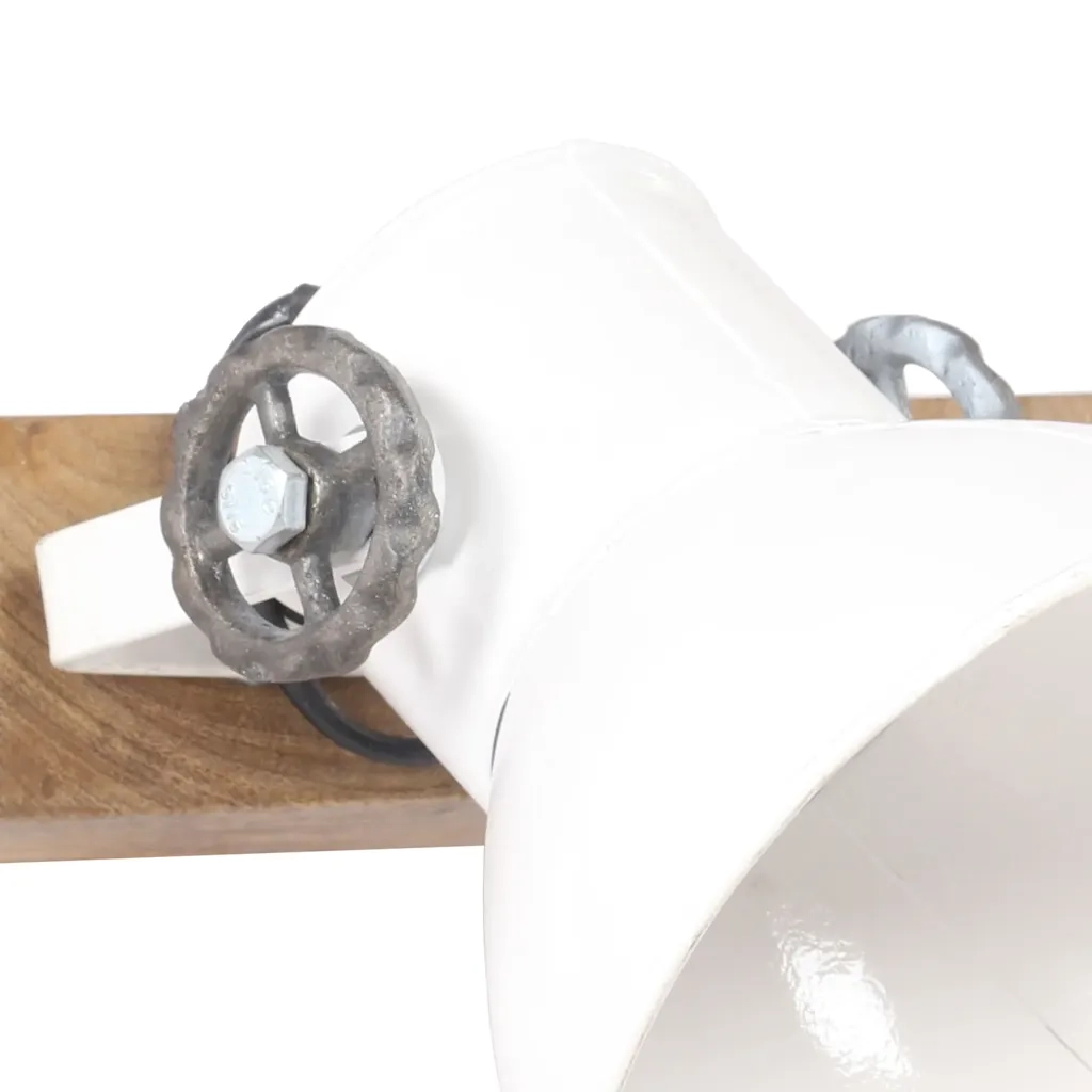 Lampada da Parete in Stile Industriale Bianca 45x25 cm E27 CFW5373613
