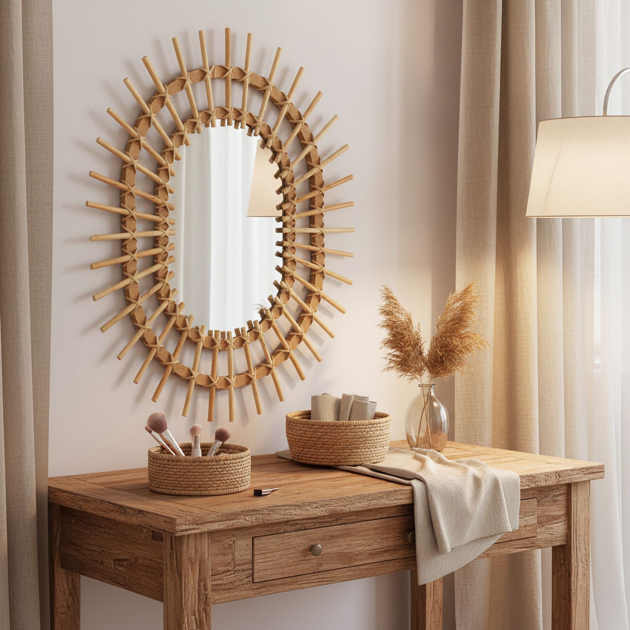 Specchio Da Parete Boho 57cm Qdj5749