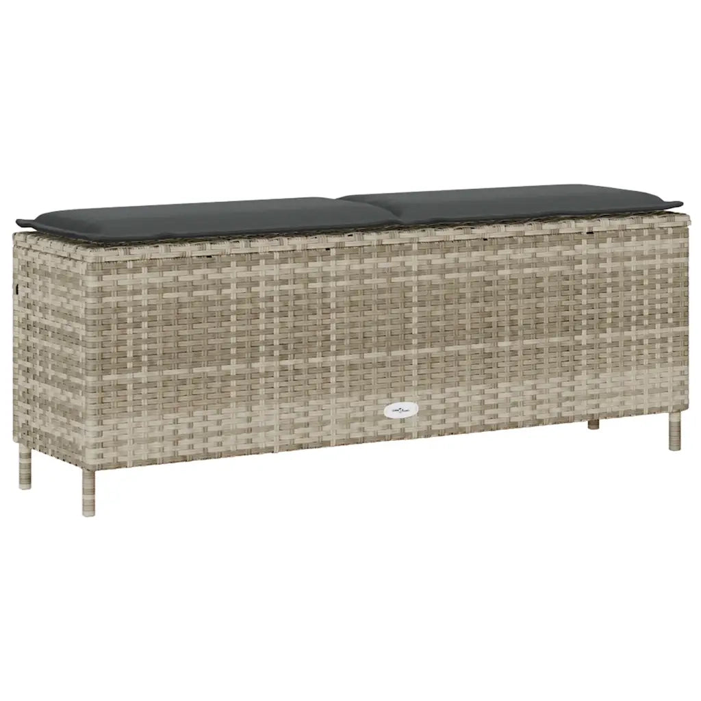 Panca da Giardino con Cuscino 110x30x40,5 cm in Polyrattan