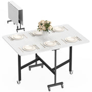 Tavolo Pieghevole Allungabile per 4-6 Persone ¨C Zephmum ¨C Bianco Legno 120x80x73 cm