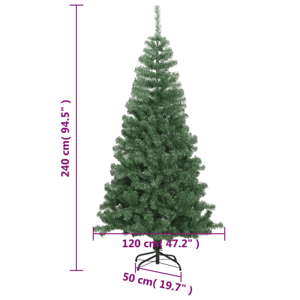 Albero di Natale Artificiale L 240 cm Verde 244192