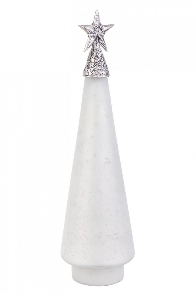 Pino vetro Glow bianco opaco con stella H44