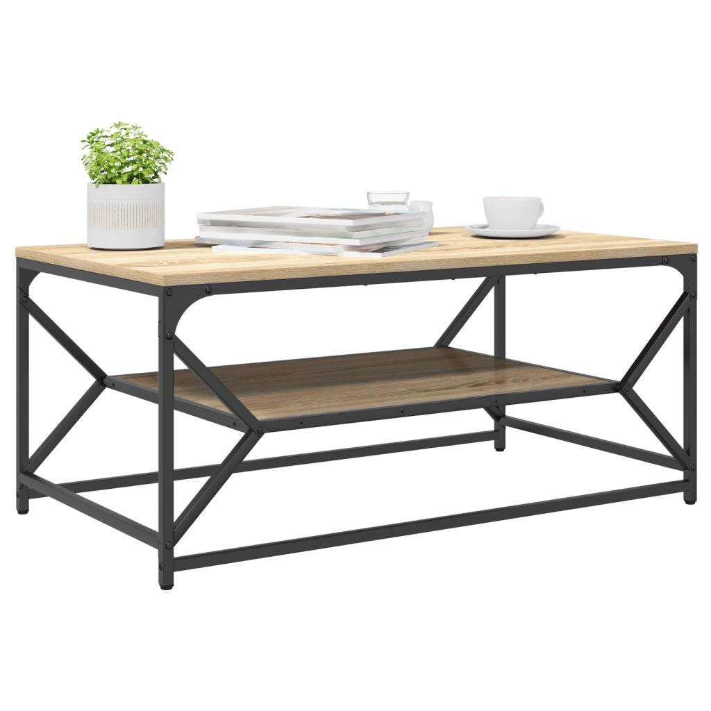 Tavolino da caffÃ¨ con ripiano Rovere Sonoma 90x50x40 cm Legno ingegnerizzato