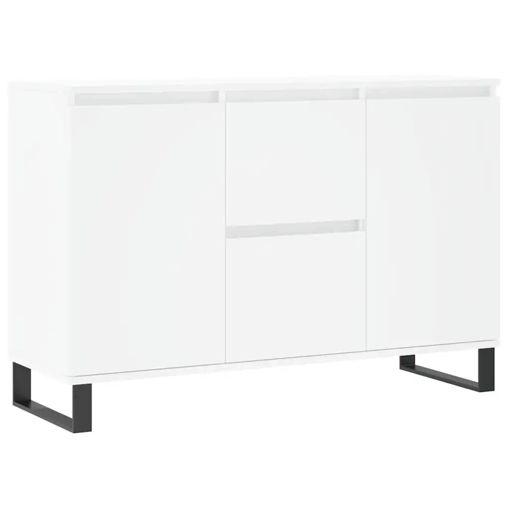 Credenza Bianca 101,5x35x70 cm in Legno Multistrato 827212